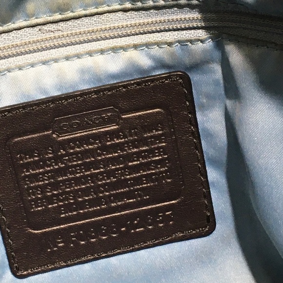 Coach Zoe Signature Jaquard Black Bag Silver Trim Large Excellent NO F0866-12667 - Picture 7 of 9